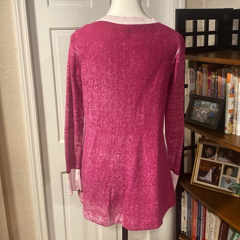 Logo Distressed Sweater with Contrast Detail - Picture 5 of 9